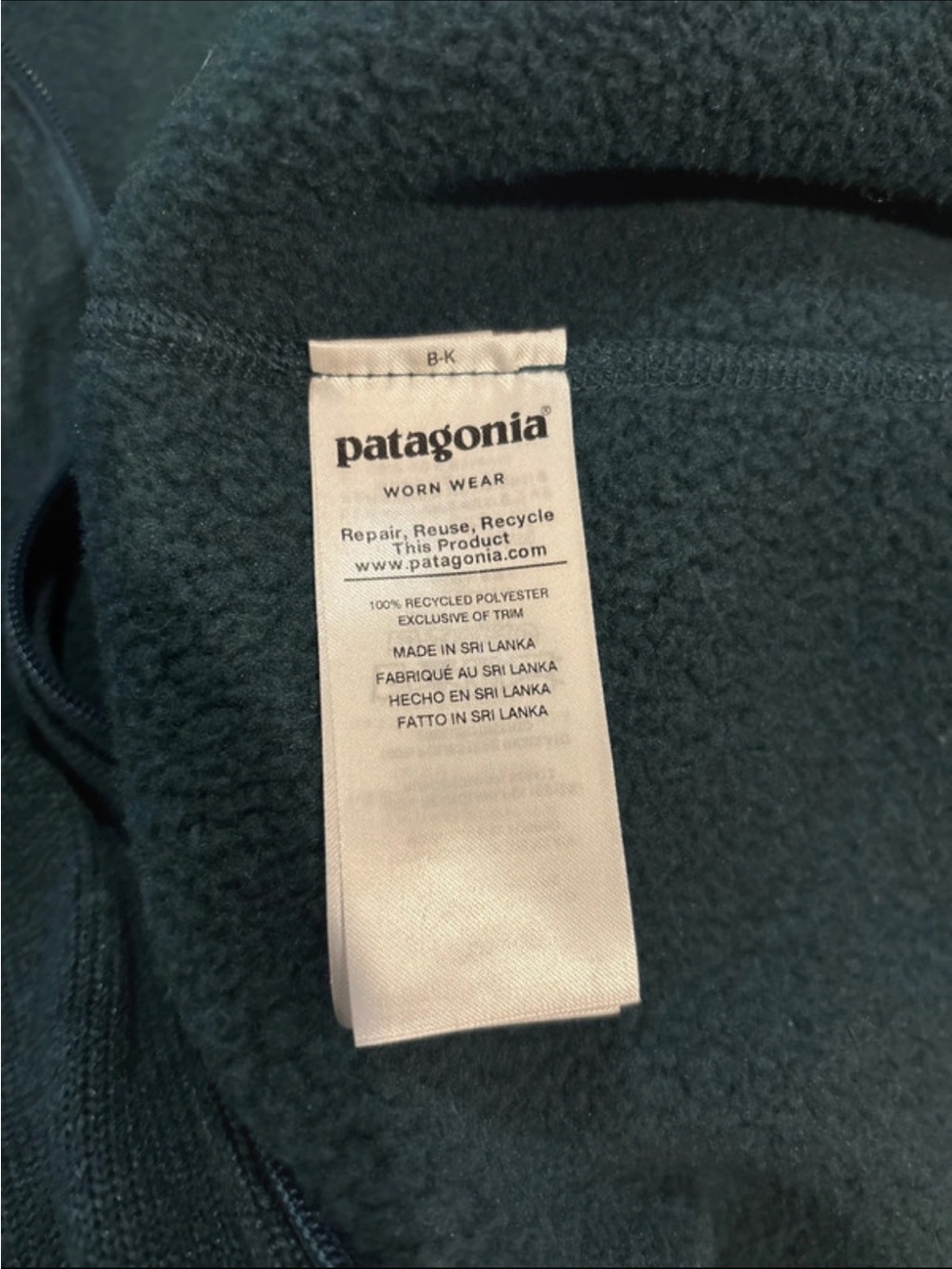 Patagonia Women's Full-Zip Fleece Jacket — Teal Green - Picture 4 of 7